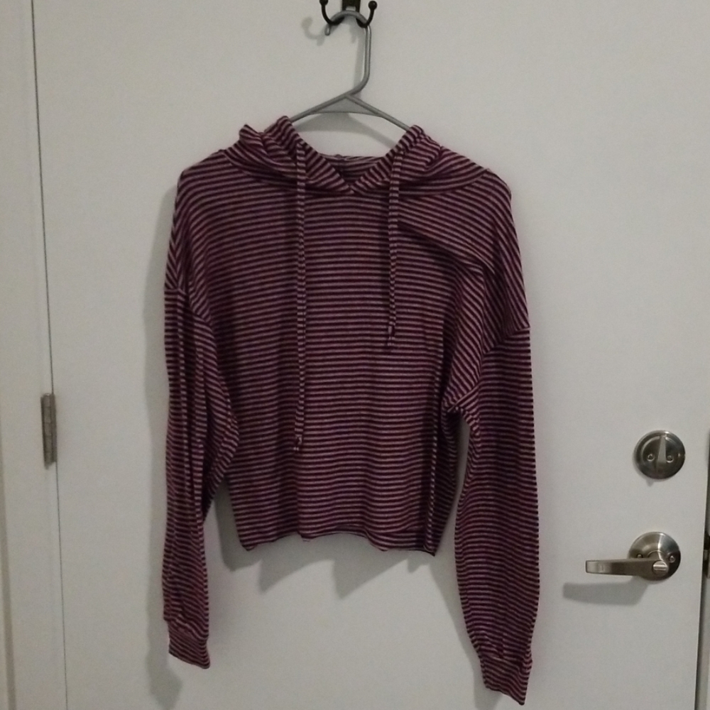 Striped crop top sweater